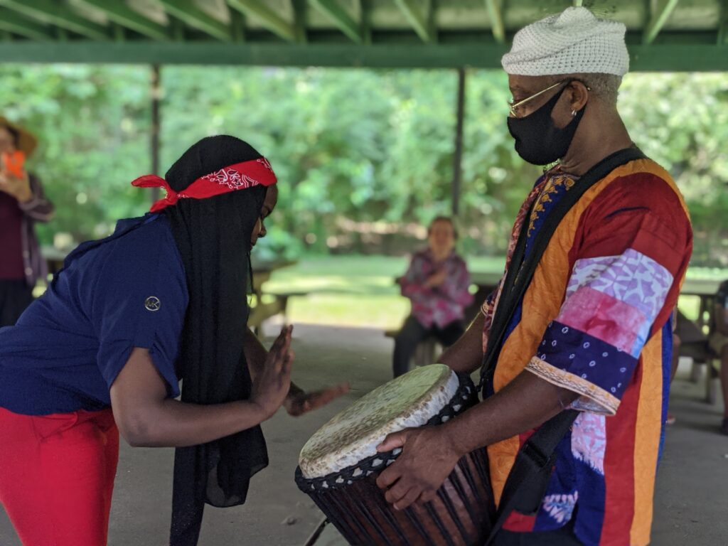 Drumming at GVP Summer Camp