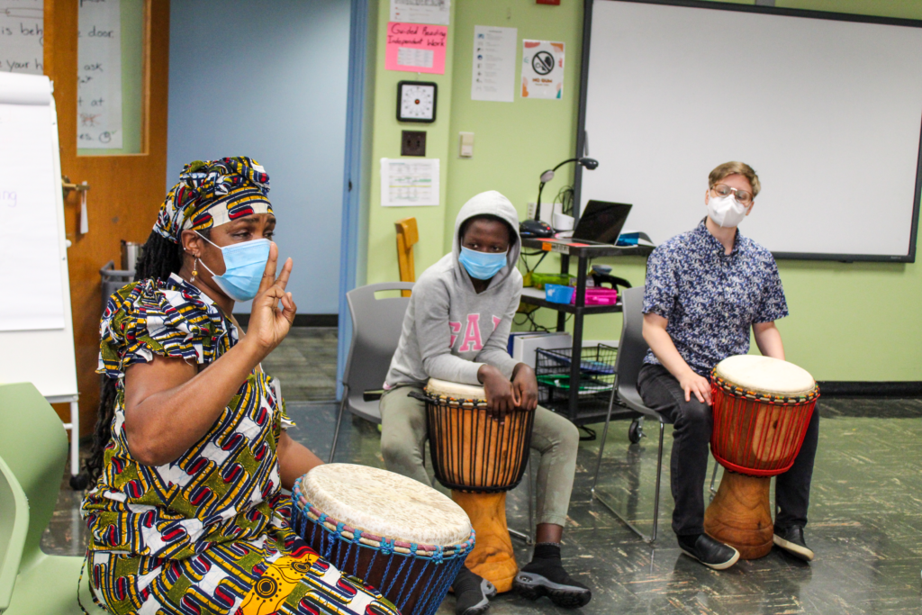 danielle in drum class october 2021